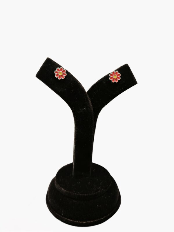 Floral Tops - Red & Yellow Enamel