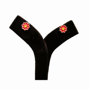 Alternative view of Floral Tops - Red & Yellow Enamel