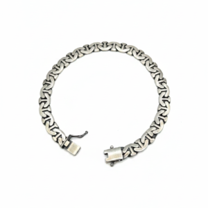 Silver Bold Matte Turkey Bracelet