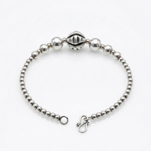 Silver Jaipuri Beads Bracelet