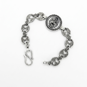 Silver Classic Old-School Indo Lion Bracelet