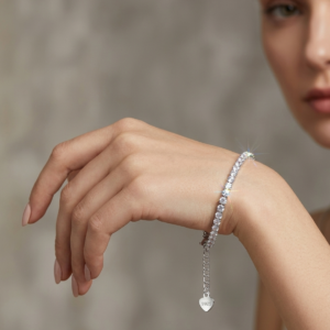 Alternative view of Viral Silver Tennis Cz Bracelet