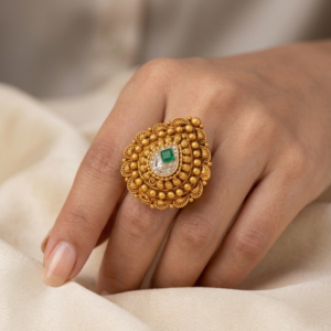 Alternative view of Silver 925 Antique Embroidery Jodha Cocktail Ring