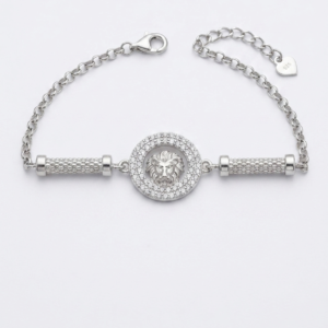 Silver Bold Lion Fusion Bracelet