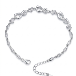 Silver Infinity Love Bracelet With Crown