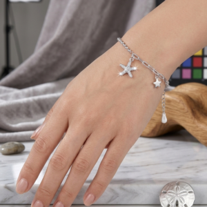 Alternative view of Silver Self Design Italian Sleek Star Bracelet