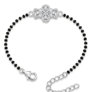 Silver Cz Infinity Mangalsutra Bracelet