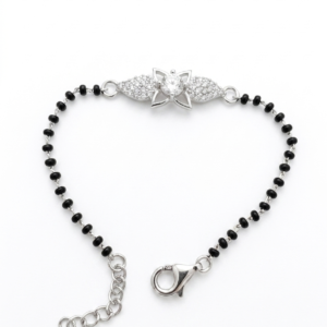Silver Floral Mangalsutra Bracelet