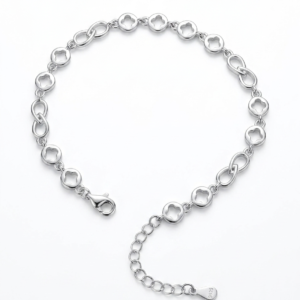 Stay Positive Designer High Finish Silver Bracelet