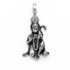 Silver Antique Oxidised Hanuman Casting Pendant