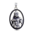 Silver Hanuman Ji Modern Antique Oxidised Pendant