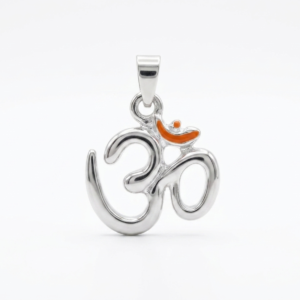 Silver Om Cutout 3D Hollow Pendant