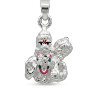 Silver Medium Hanuman 3D Hollow Pendant