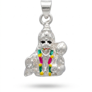 Silver Small Hanuman 3D Hollow Pendant