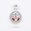 Silver Ganesha In-Circle 3D Hollow Pendant