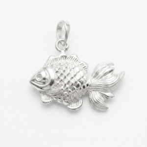 High Finish Pure Silver Fish Pendant