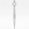 Silver Long String Fancy Shape Cz Pendant
