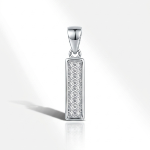 Silver 2-Line Cz Bar Bracelet