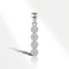 Silver Bubble Pave 4 Round Linear Cz Pendant