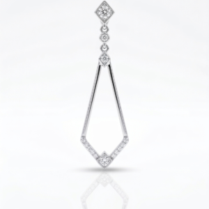 Silver Long Dangler Type Cz Pendant
