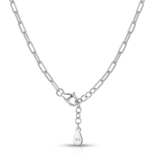 Alternative view of Silver Hanging Heart Charms Chain