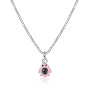 Silver Pinki Penguin Pendant With Chain
