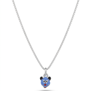 Silver kids Duffy Bear Enamel Pendant With Chain