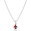 Silver Kids Aeroplane Pendant With Box Chain