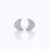 Silver Fins Cz Stud Earrings