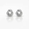 Silver Rope Designed Triangular Stud Earrings