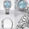 Silver 925 Light Blue Dial Watch For Men