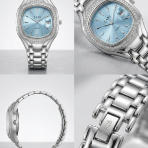 Silver 925 Light Blue Dial Watch For Men