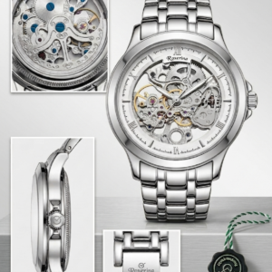 Silver 925 White Dial Automatic Watch For Men