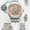 Silver 925 Renaissance Automatic Skeleton Watch For Men