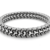 Silver Matrix-Link Oxidized Men's Statement Bracelet