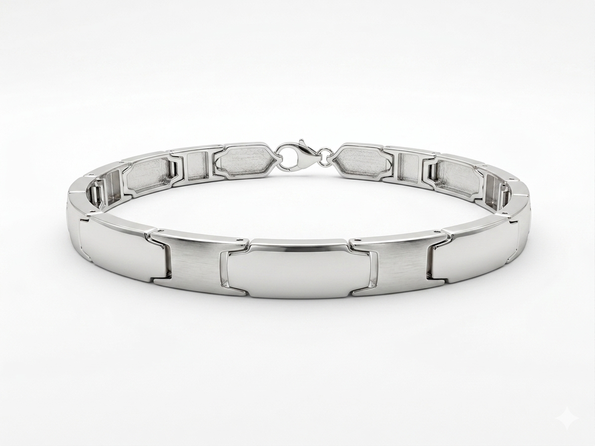 Silver Men’s Modular Link Bracelet