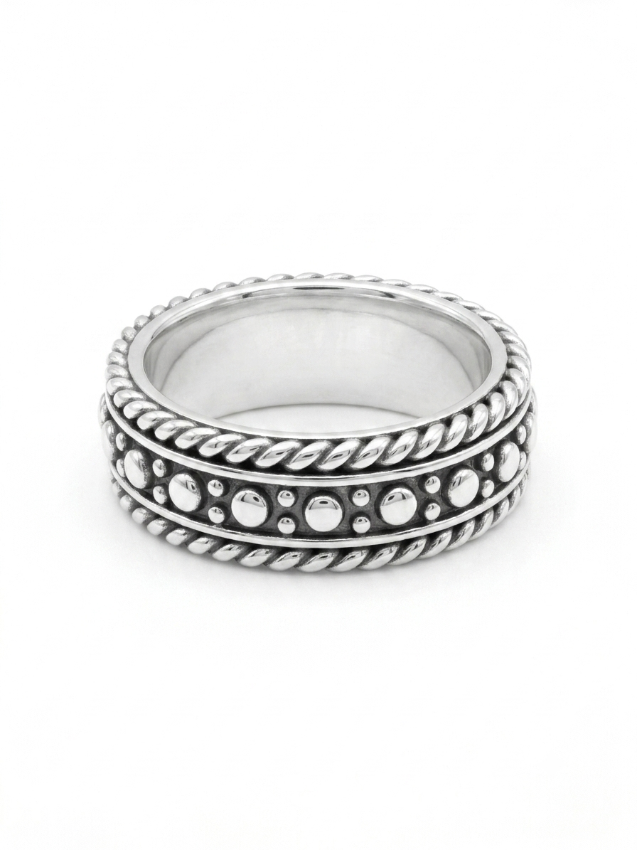 Beaded & Rope – Vintage Textured Band - Image 2