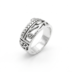 Alternative view of Silver Eye of Horus – Ancient Egyptian Tribal Band
