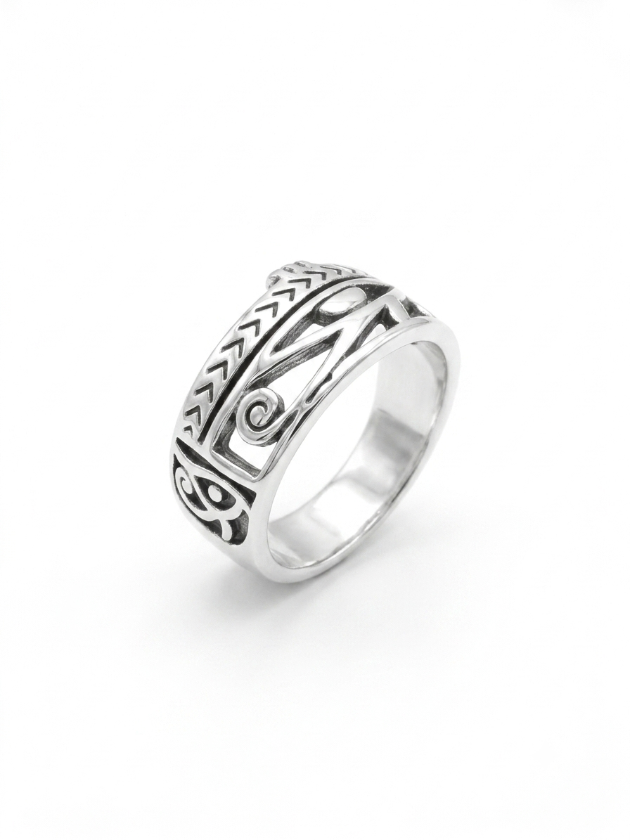 Silver Eye of Horus – Ancient Egyptian Tribal Band - Image 2