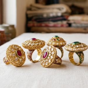 Antique Gold Polish Rings