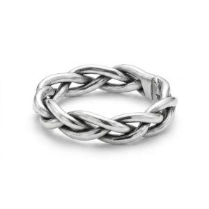 Alternative view of Silver Braided Plait Eternity Band