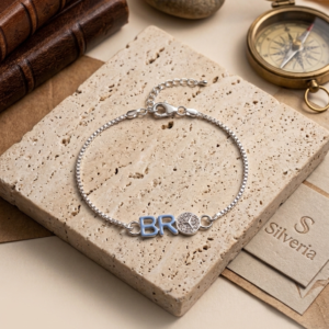 Silver 'BRO' Rakhi Bracelet Online | Silveria