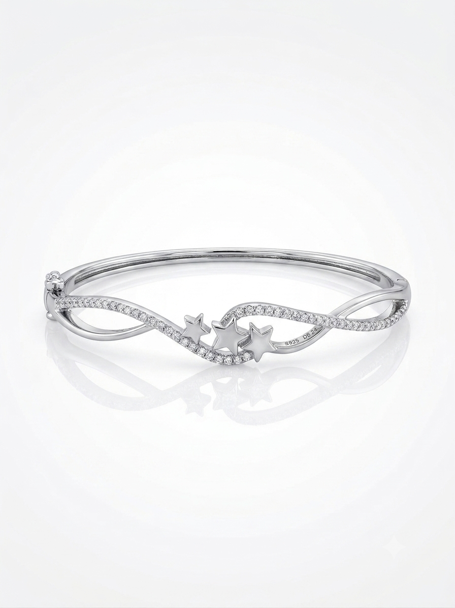 Silver Celestial Starry Night 925 Kada