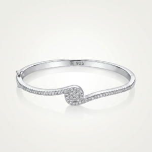 Silver Infinite Wave Pave Kada