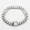 Silver Matte Finish Abstract Engraved Men's Link Bracelet