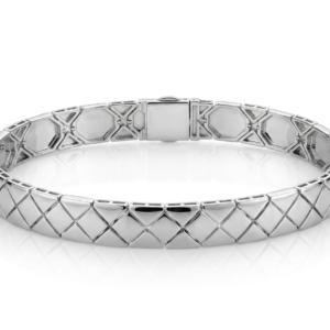 Alternative view of Silver Matrix Quilted Statement Bracelet