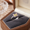 Silveria pink butterfly ring