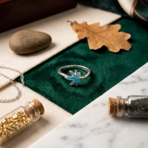 Silveria sky blue ocean ring