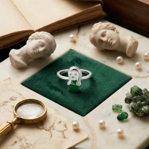 Silveria green doll kids ring