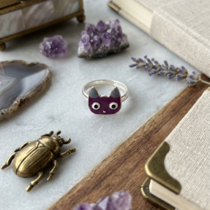 Silveria purple cat ring